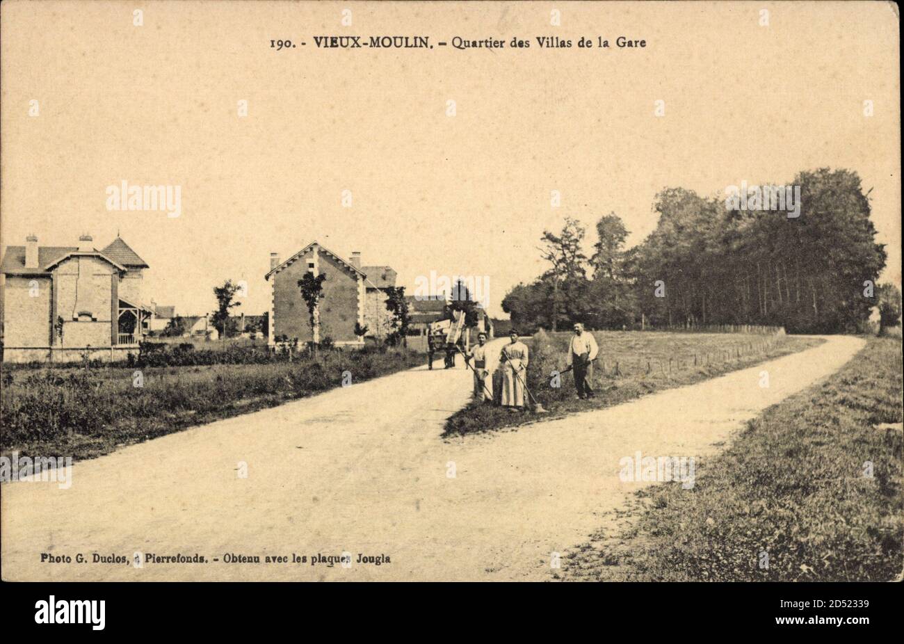 Vieux Moulin Oise, vue générale du Quartier des Villas de la Gare