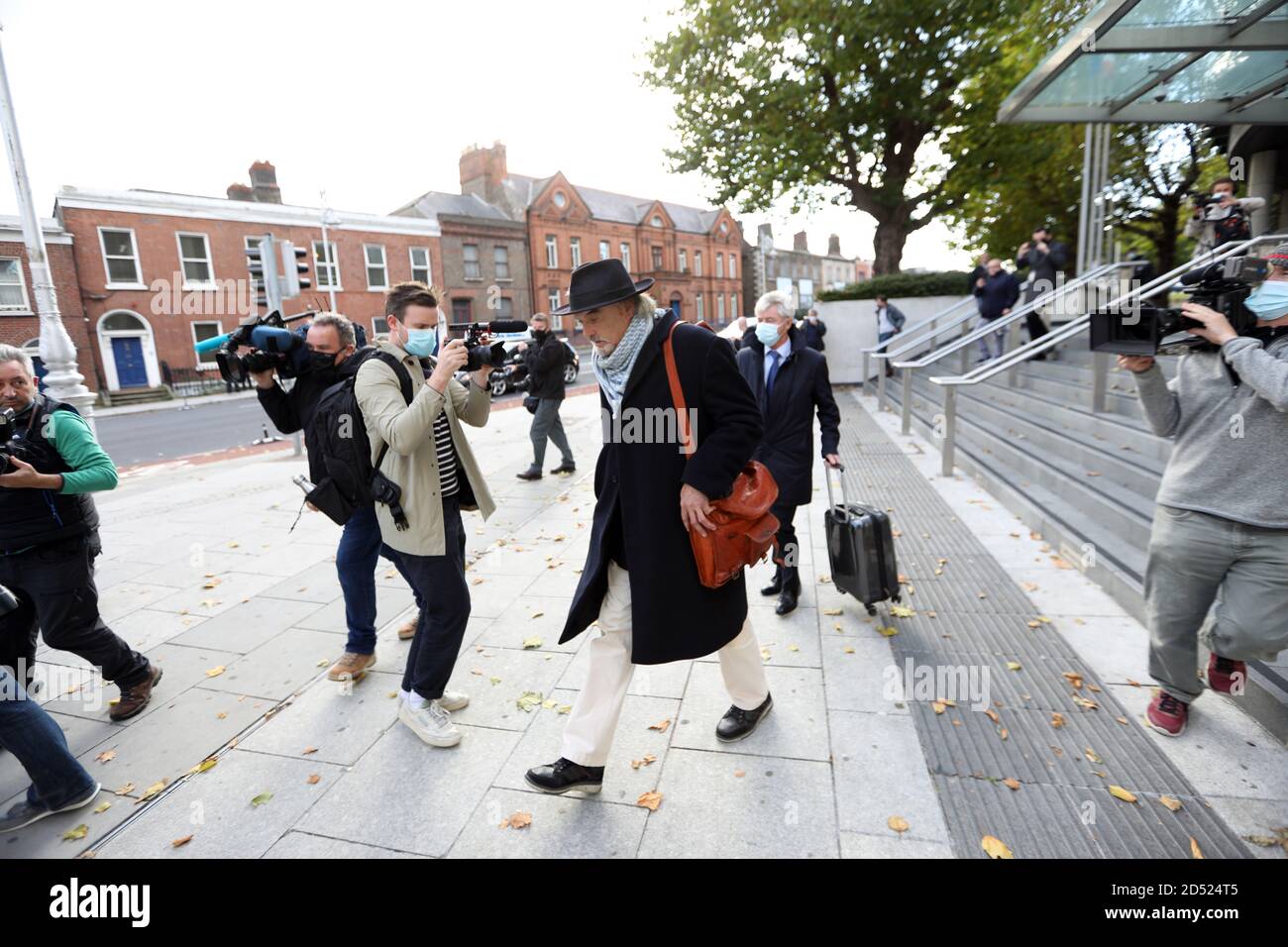 Dublin, Leinster, Ireland. 12/October/2020. Irish High Court refuses to extradite Ian Bailey to France for the murder of French citizen Sophie Toscan du Plantier in Ireland in 1996. Photo shows Ian Bailey leaving the court after the decision. Mr Bailey has already been found guilty of the murder, in his absence, by a French Court. Mr Bailey has alway denied the murder. Photo: Sasko Lazarov/RollingNews.ie Credit: RollingNews.ie/Alamy Live News Stock Photo