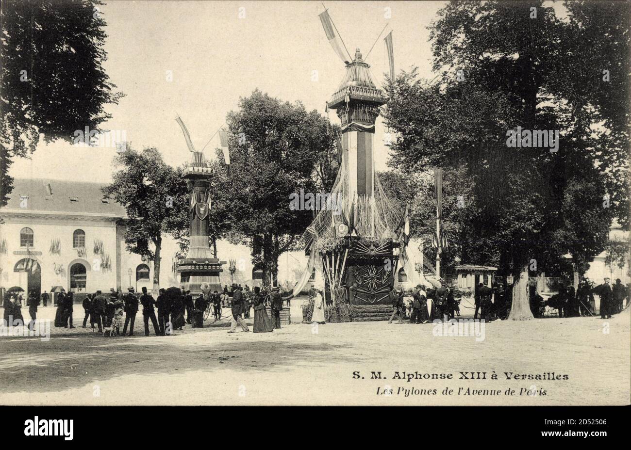 Versailles Yvelines, S.M. Alphonse XIII, Pylones de L'Avenue de Paris