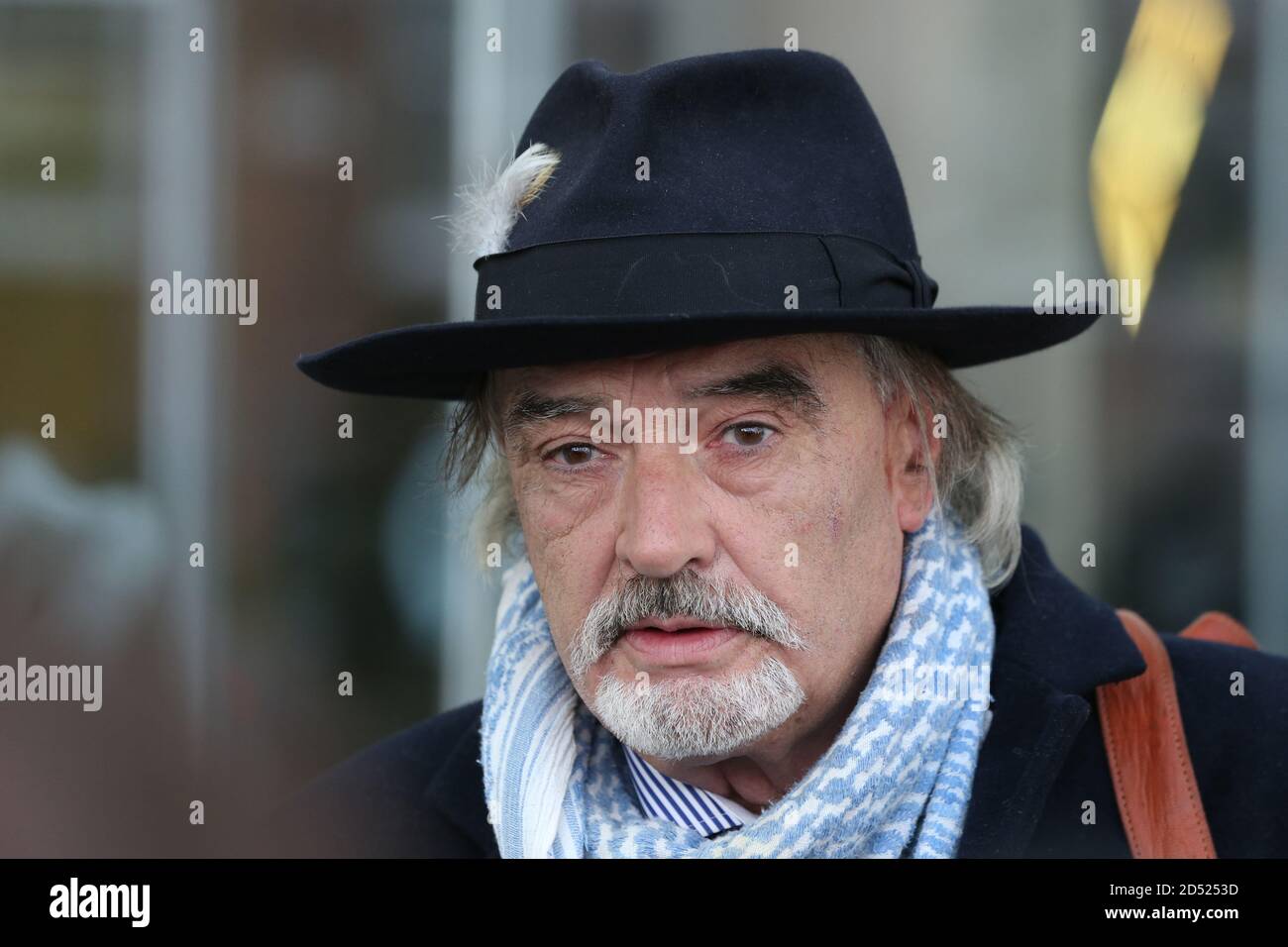 Dublin, Leinster, Ireland. 12/October/2020. Irish High Court refuses to extradite Ian Bailey to France for the murder of French citizen Sophie Toscan du Plantier in Ireland in 1996. Photo shows Ian Bailey outside the court after the decision. Mr Bailey has already been found guilty of the murder, in his absence, by a French Court. Mr Bailey has alway denied the murder. Photo: Sasko Lazarov/RollingNews.ie Credit: RollingNews.ie/Alamy Live News Stock Photo
