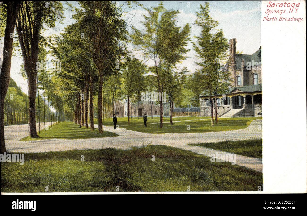 Saratoga Springs New York USA, North Broadway usage worldwide Stock