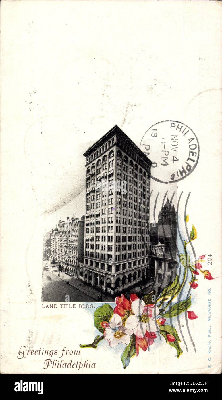 Philadelphia Pennsylvania, Land Title Building, Straßenpartie usage worldwide Stock Photo Alamy