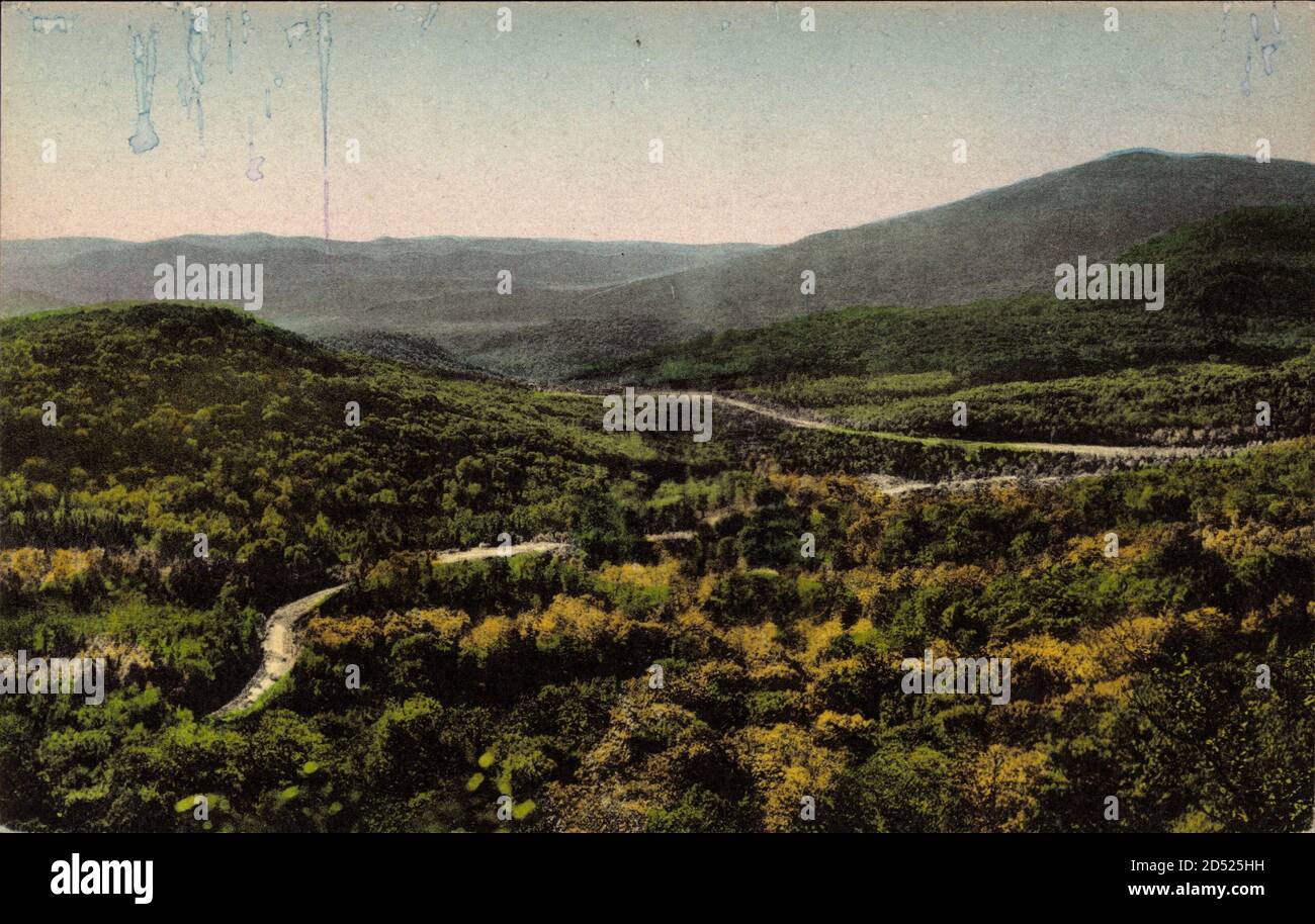 Rutland Vermont, Blue Ridge and Adirondak Mountains from Deer Leap