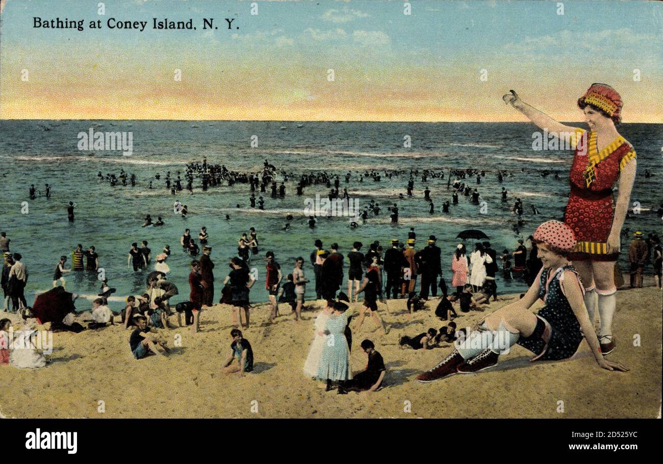 Coney island new york aerial hi-res stock photography and images - Alamy