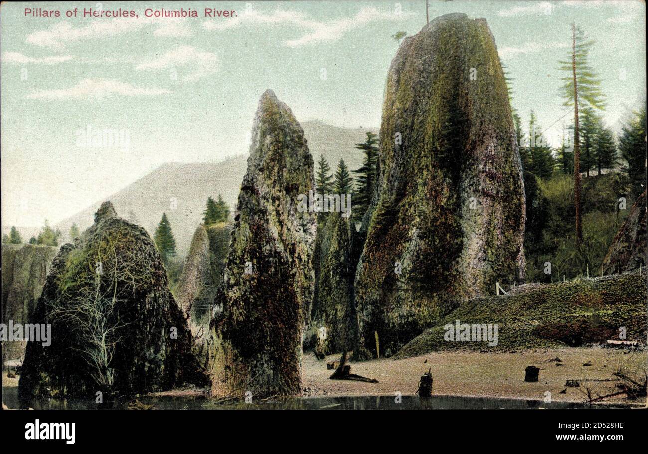 Oregon USA, Pillars of Hercules, Columbia River usage worldwide Stock Photo Alamy