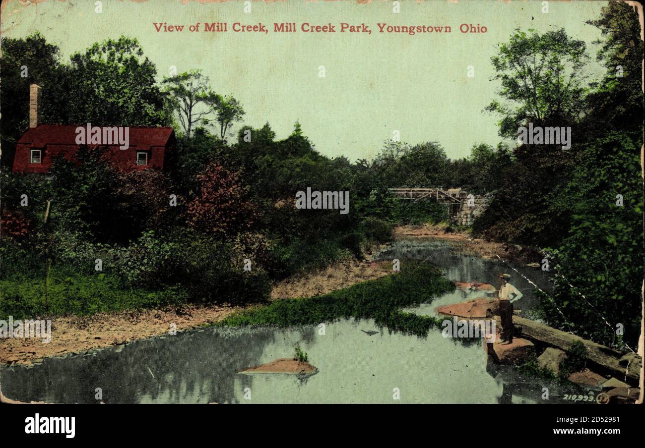 Youngstown Ohio USA, View of Mill Creek, Mill Creek Park usage