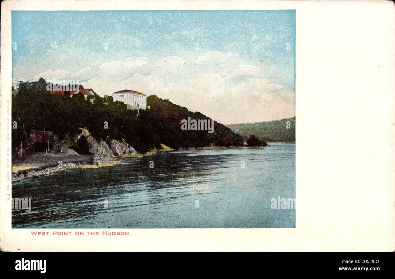 New York USA, West Point on the Hudson River usage worldwide Stock