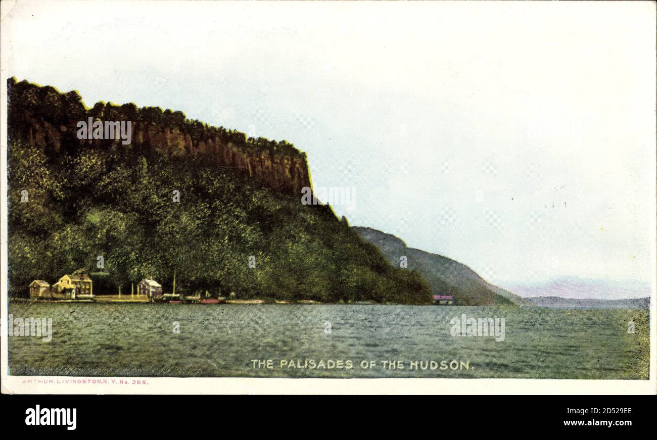 New York USA, general view of the Palisades of the Hudson usage