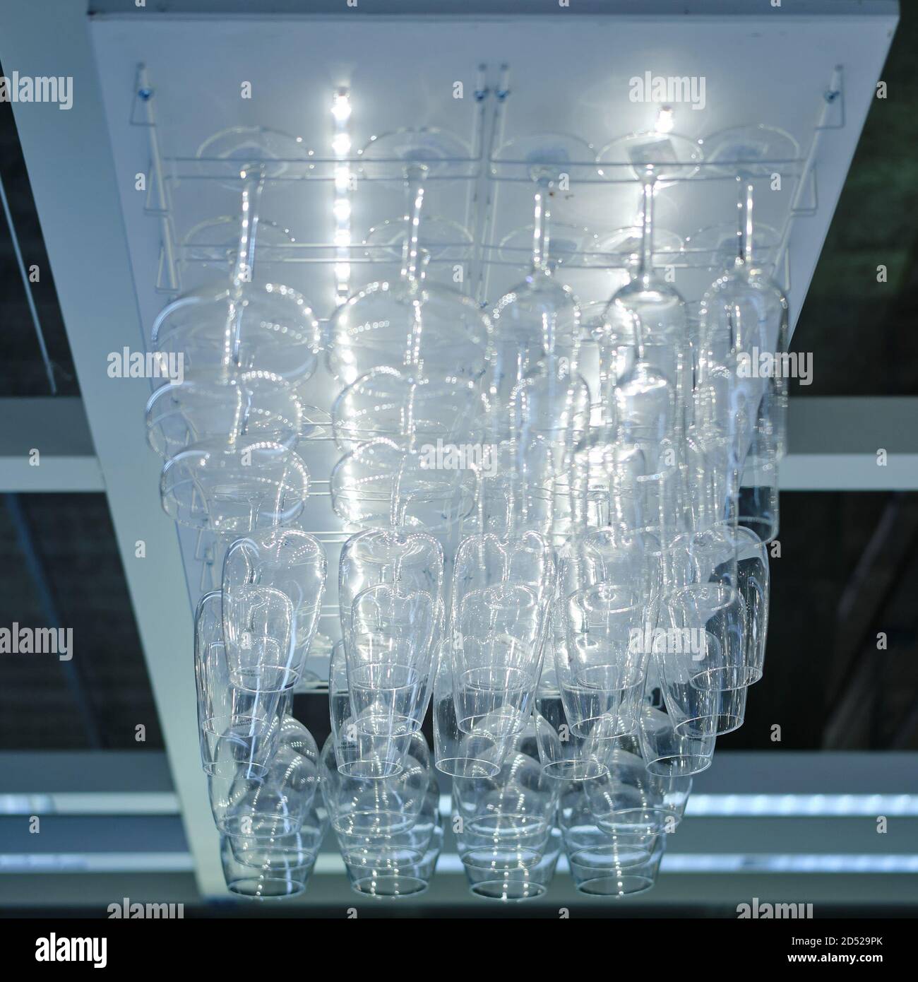 Glass glasses turned upside down Stock Photo Alamy