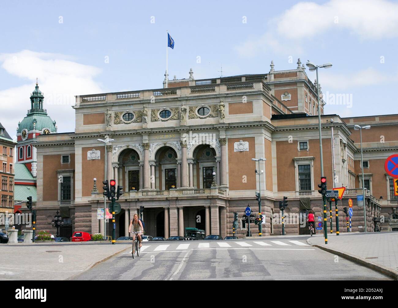 STOCKHOLM OPERA HOUSE at Gustav Adolfs torg across the square from the ministry of foreign affaires Stock Photo