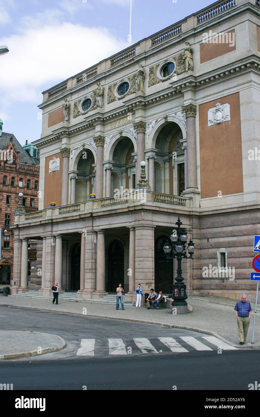 STOCKHOLM OPERA HOUSE at Gustav Adolfs torg across the square from the ministry of foreign affaires Stock Photo