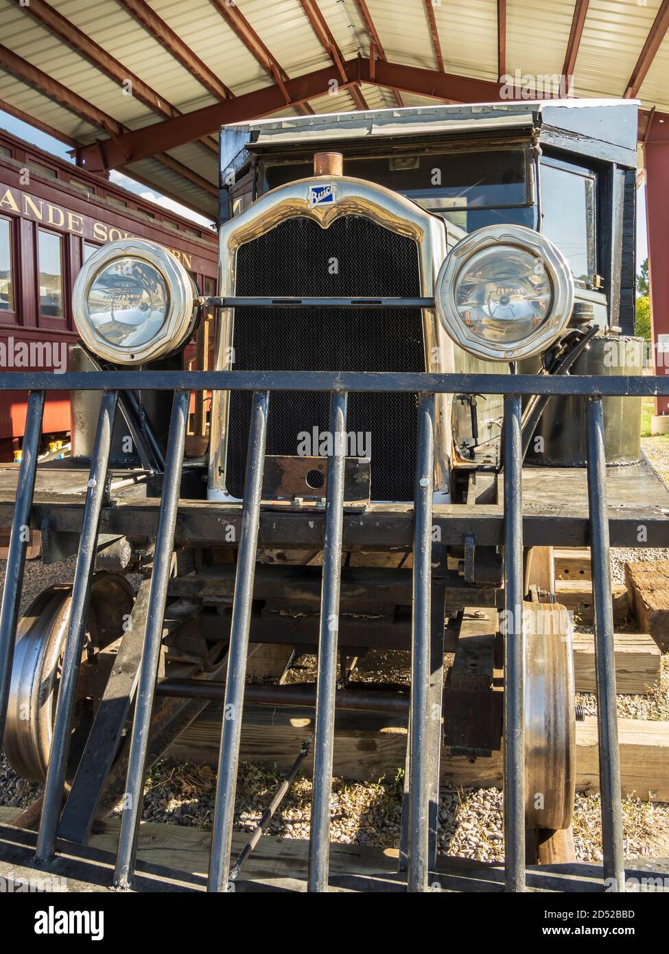 Galloping Goose #1, Ridgway Railroad Museum, Ridgway, Colorado. Stock Photo