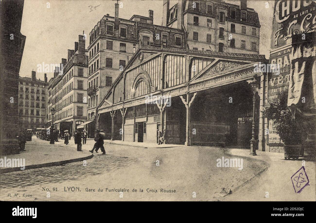 Lyon Rhône, Gare du Funiculaire de la Croix Rousse | usage worldwide Stock Photo