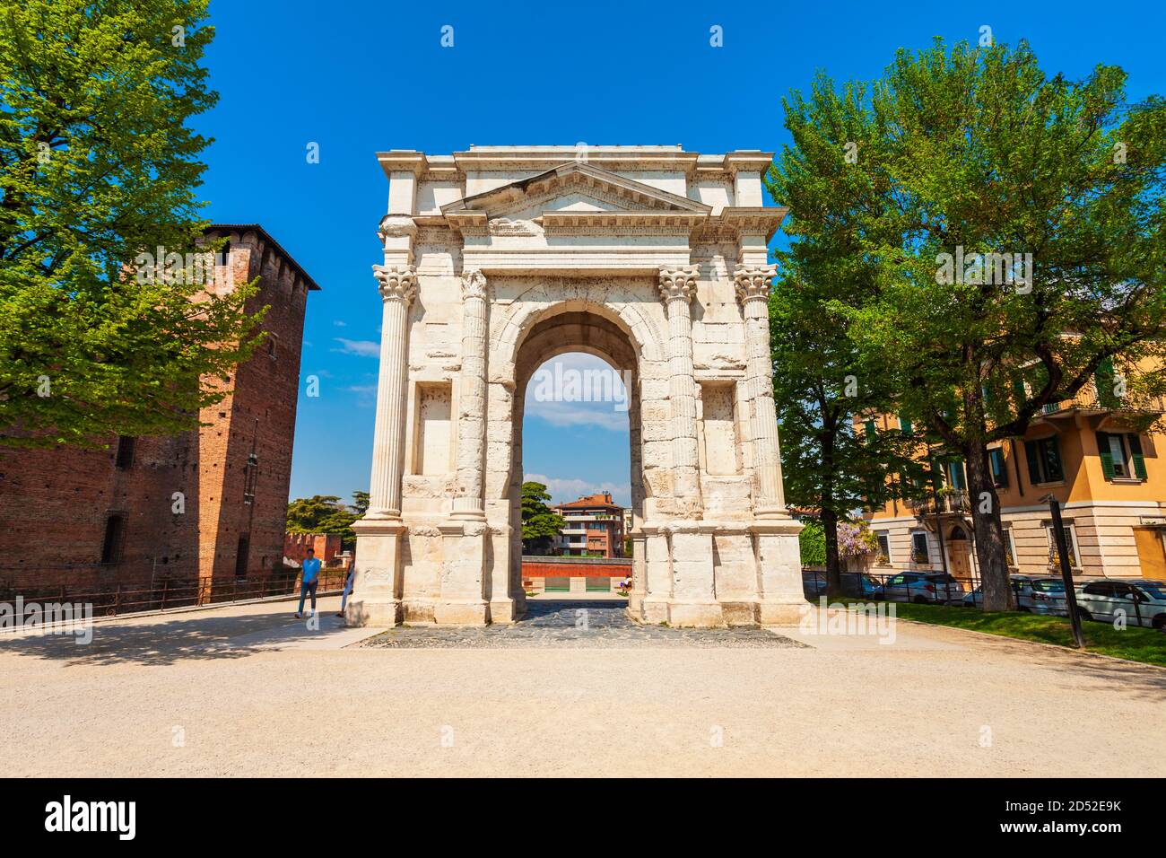 The Arco dei Gavi is an ancient arch in Verona, Veneto region in Italy Stock Photo