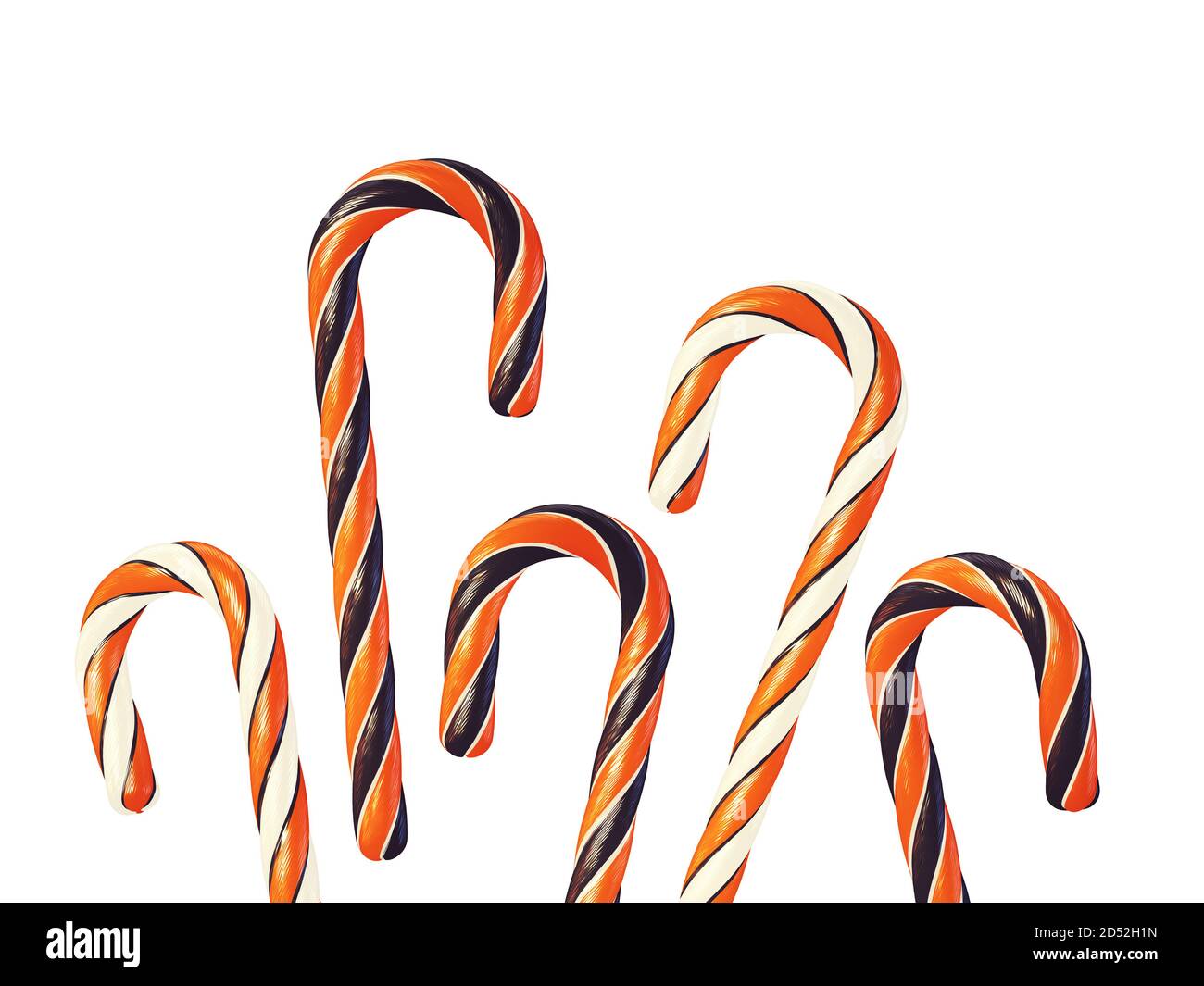 Halloween candy canes isolated on white Stock Photo Alamy