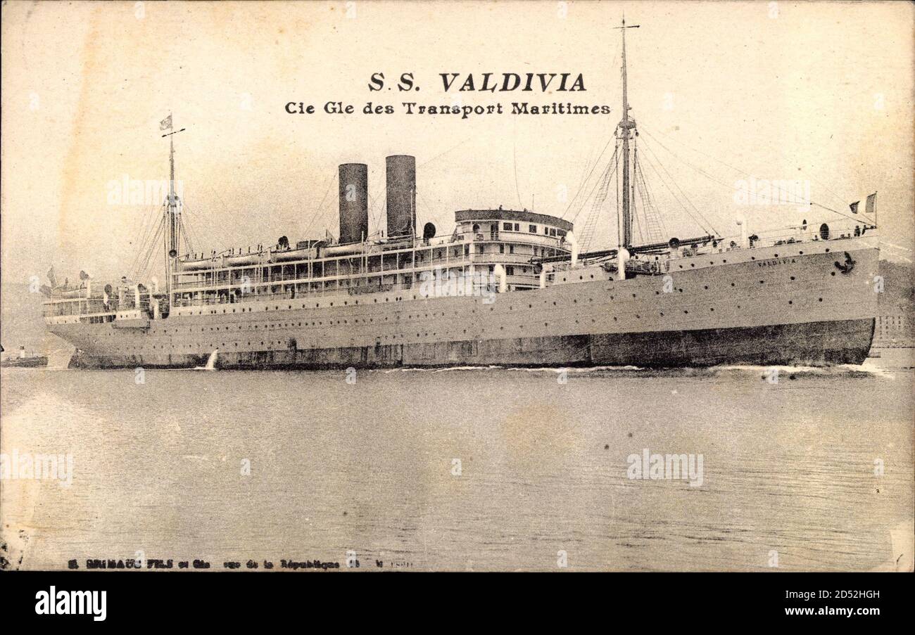 Société Générale des Transports Maritimes, SGTM, Paquebot S.S. Valdivia