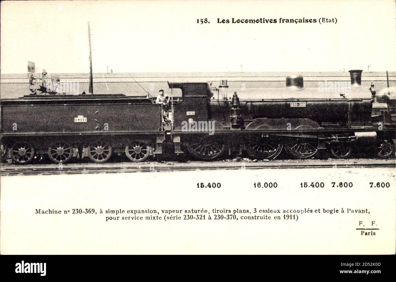 Französische Eisenbahn, Chemin de fer, Locomotive, Etat, 15400 | usage worldwide Stock Photo