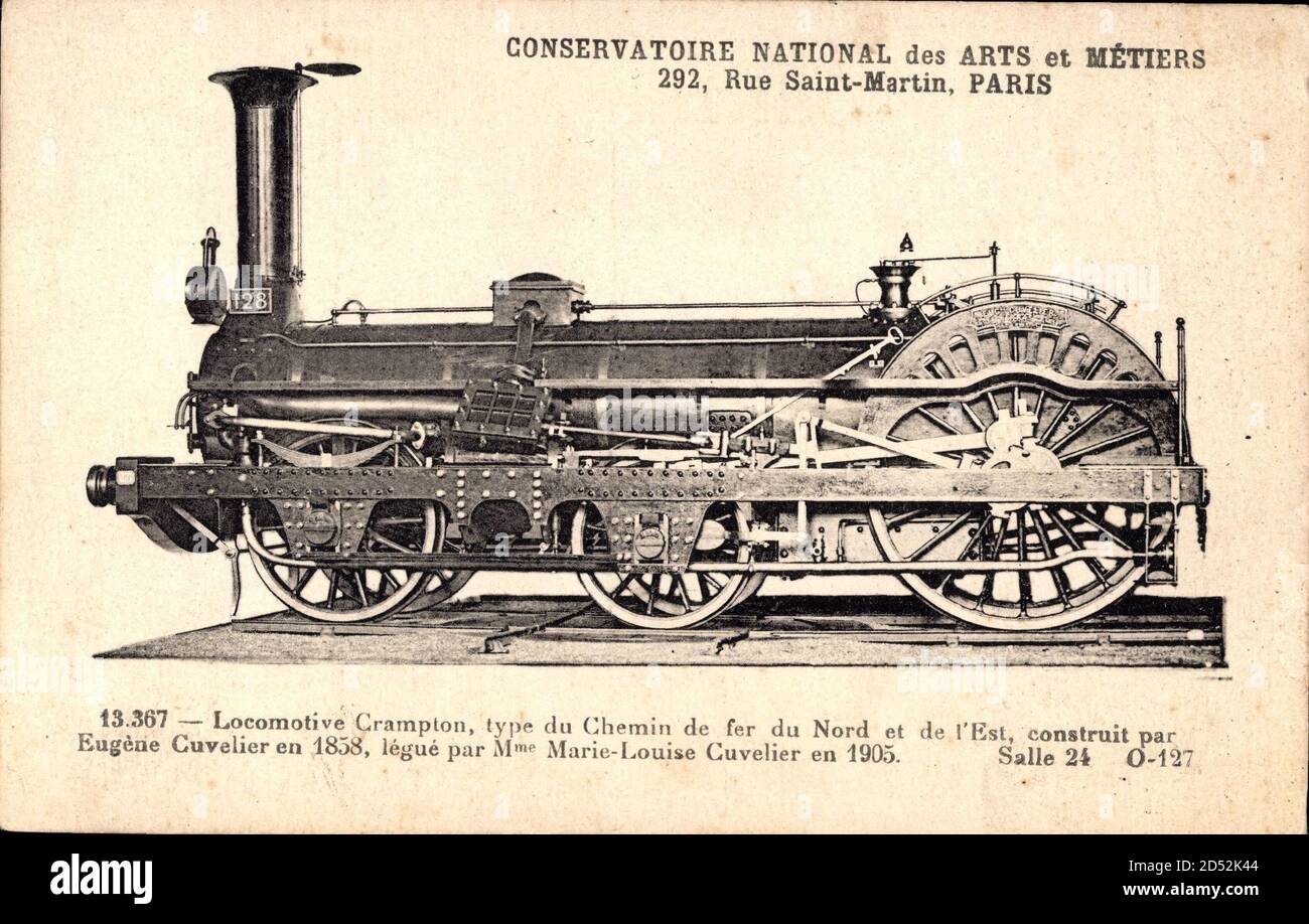 Französische Eisenbahn, Chemin de fer, Locomotive, Crampton | usage ...