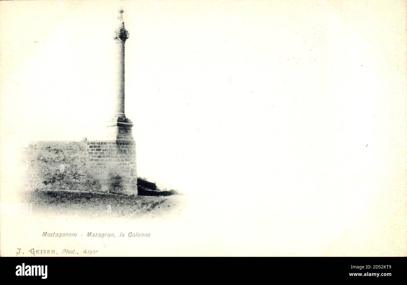 Mostaganem Algerien, Mazagran, la Colonne, Denkmal, Weg | usage worldwide Stock Photo