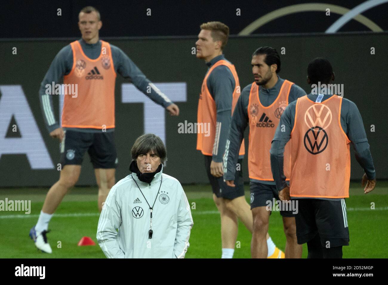 Cologne, Germany. 12th Oct, 2020. Football: National team, before the Nations-League match Germany - Switzerland. Germany's national coach Joachim Löw during the final training of his team. Credit: Federico Gambarini/dpa/Alamy Live News Stock Photo