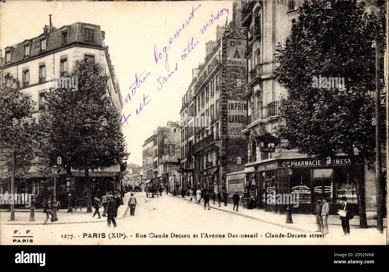 Paris XIIe, Rue Claude Decaen et l'Avenue Daumesnil, Claude Decaen ...