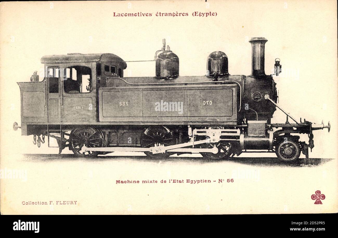 Locomotives étrangères, Egypte, Machine mixte, No 56 | usage worldwide Stock Photo