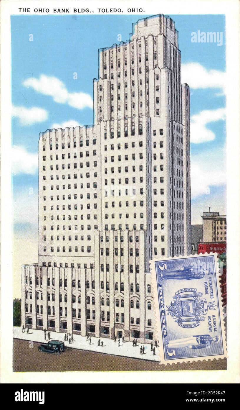 Toledo Ohio USA, The Ohio Bank Building, Skyscraper, facade usage