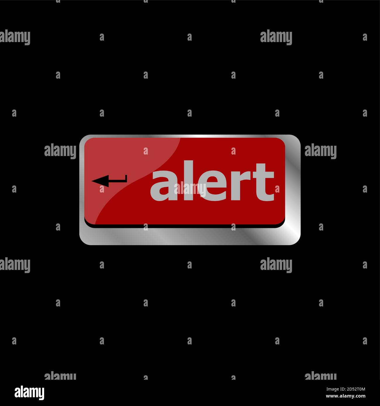 Computer keyboard button with attention key alert. business background