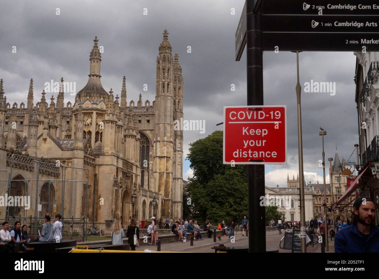 Cambridge city centre during the 2020 Covid-19 pandemic Stock Photo