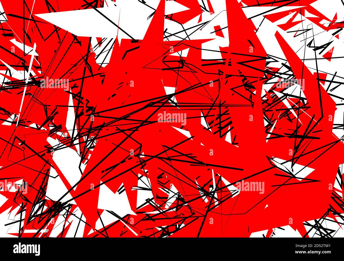 Random Chaotic Contemporary art work vector illustration. Random lines ...