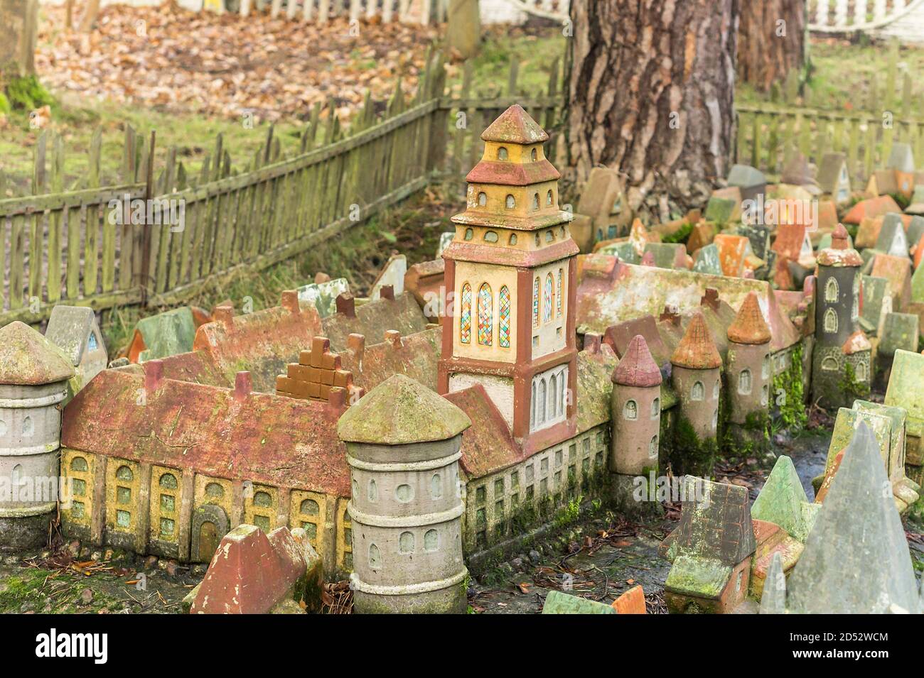 model of the old Koenigsberg, figures based on fairy tales by Ernst Theodor Amadeus Hoffmann, Russia, Kaliningrad region, Svetlogorsk, Hoffmann House, Stock Photo