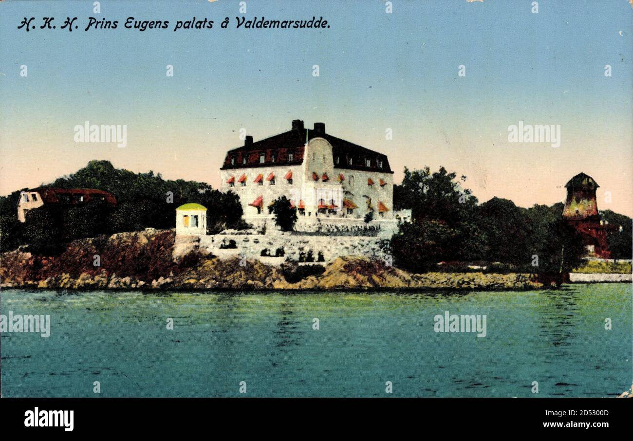 Valdemarsudde Schweden, H.K.H. Prins Eugens palats, Prinzenvilla | usage worldwide Stock Photo