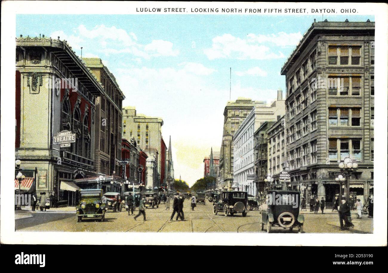 Dayton Ohio USA, Ludlow Street, Looking north from Fifth Street usage