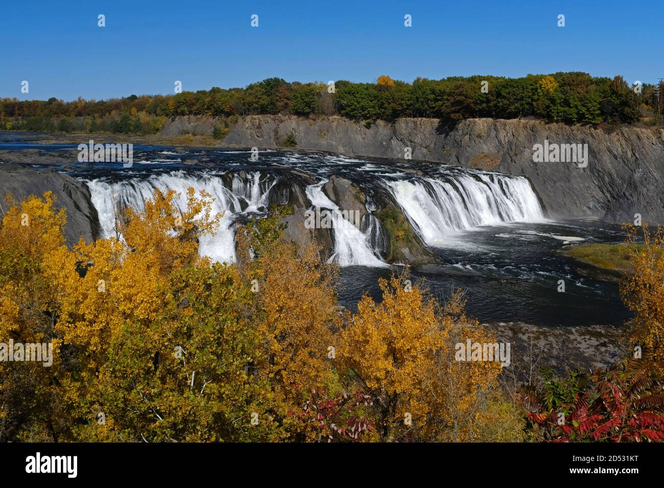 View of Cohoes Falls during Autumn in the city of Cohoes, New York Stock Photo Alamy