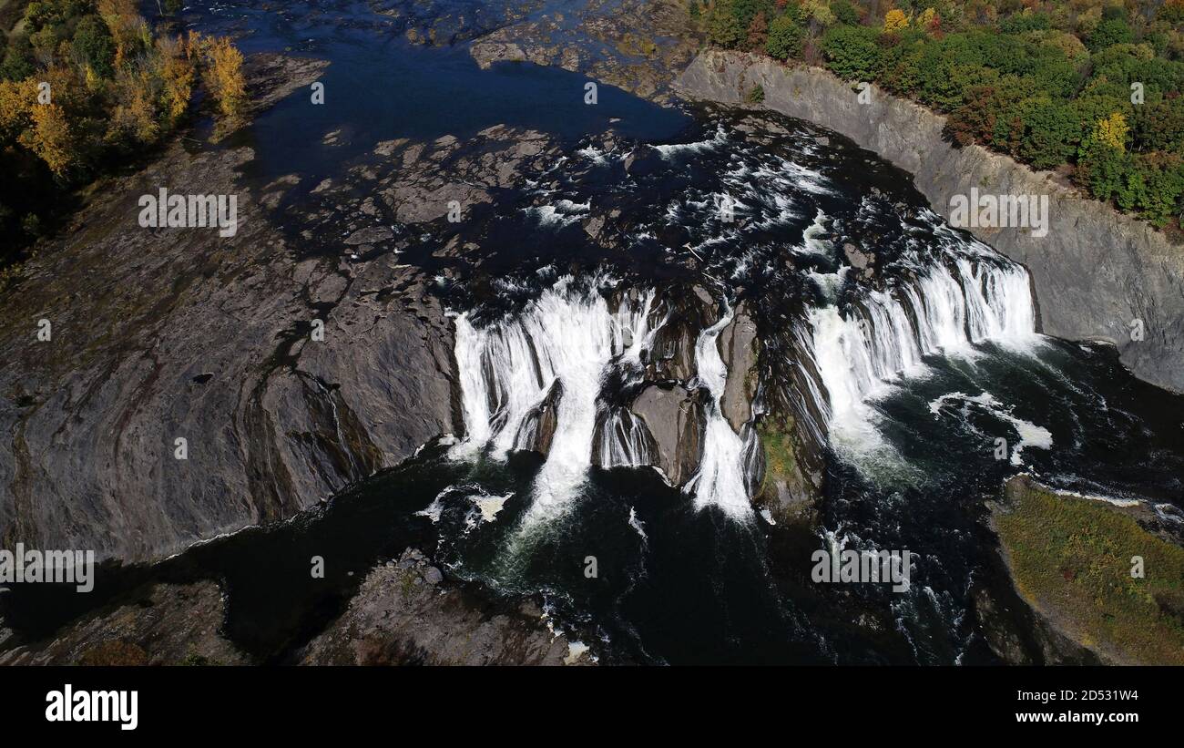 Aerial view of Cohoes Falls in Cohoes, New York Stock Photo Alamy