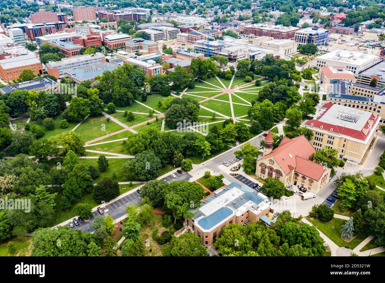 Campus, The Oval, Ohio State University, Columbus, Ohio Stock Photo Alamy