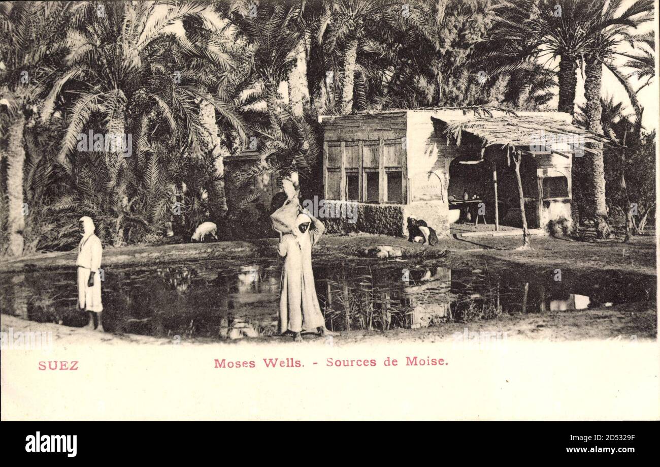 Suez Ägypten, Moses Wells, Sources de Moise, Mosesquellen usage