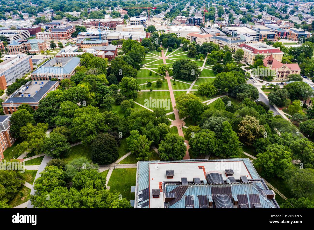 Campus, The Oval, Ohio State University, Columbus, Ohio Stock Photo Alamy
