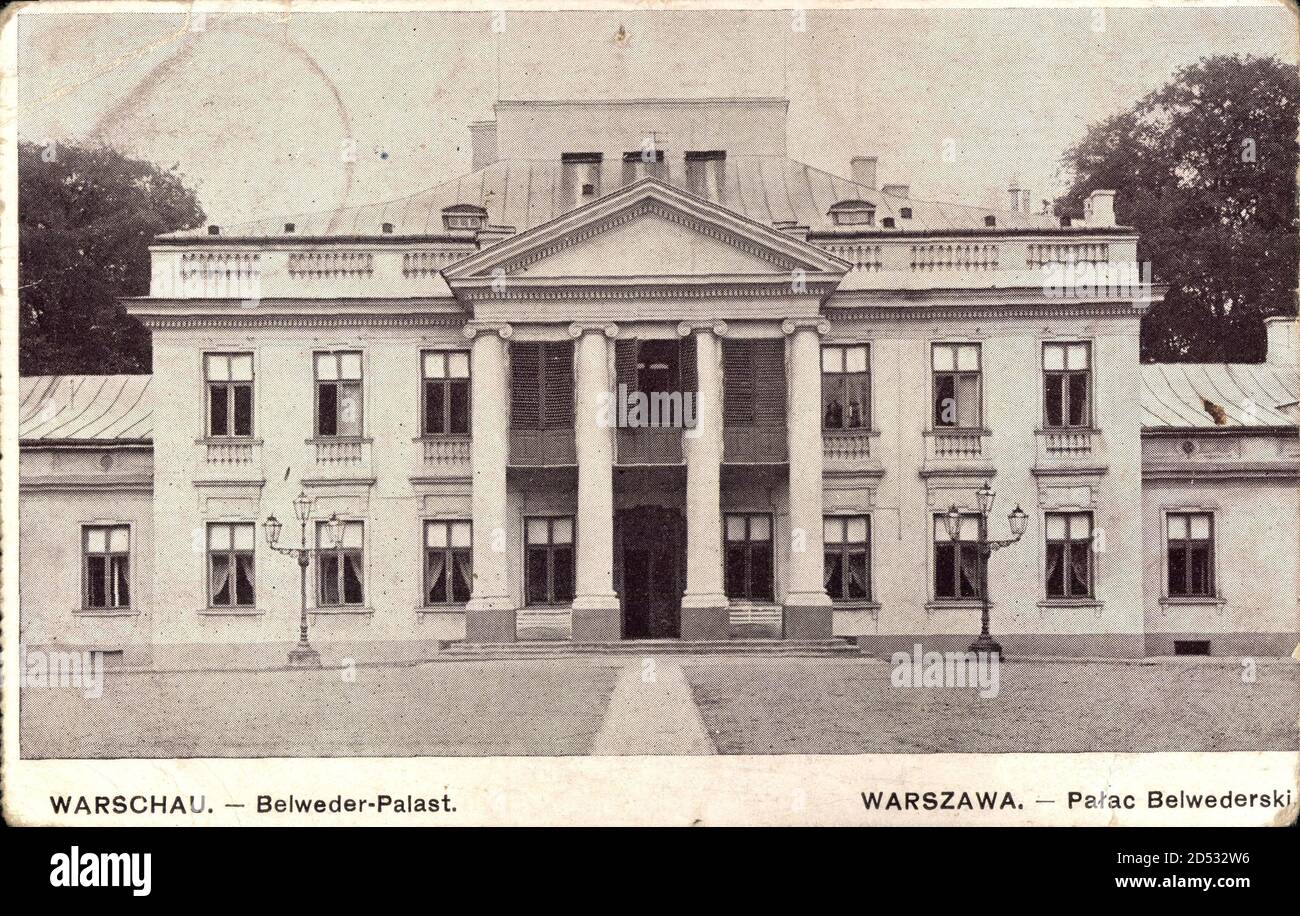 Warszawa Warschau Polen, Belvedere Palast, Palac Belwederski | usage worldwide Stock Photo