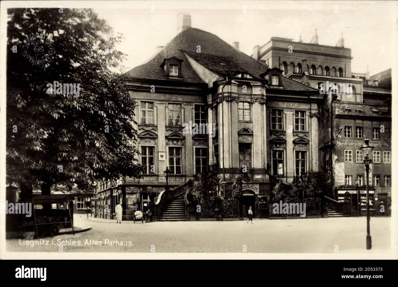 Legnica Liegnitz Schlesien, Altes Rathaus, Straßenfront | usage worldwide Stock Photo