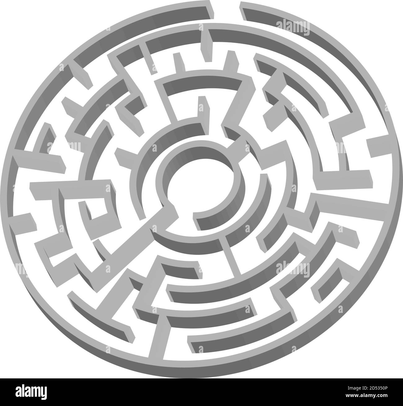 Solvable 3D maze, labyrinth, puzzle game vector illustration Stock ...