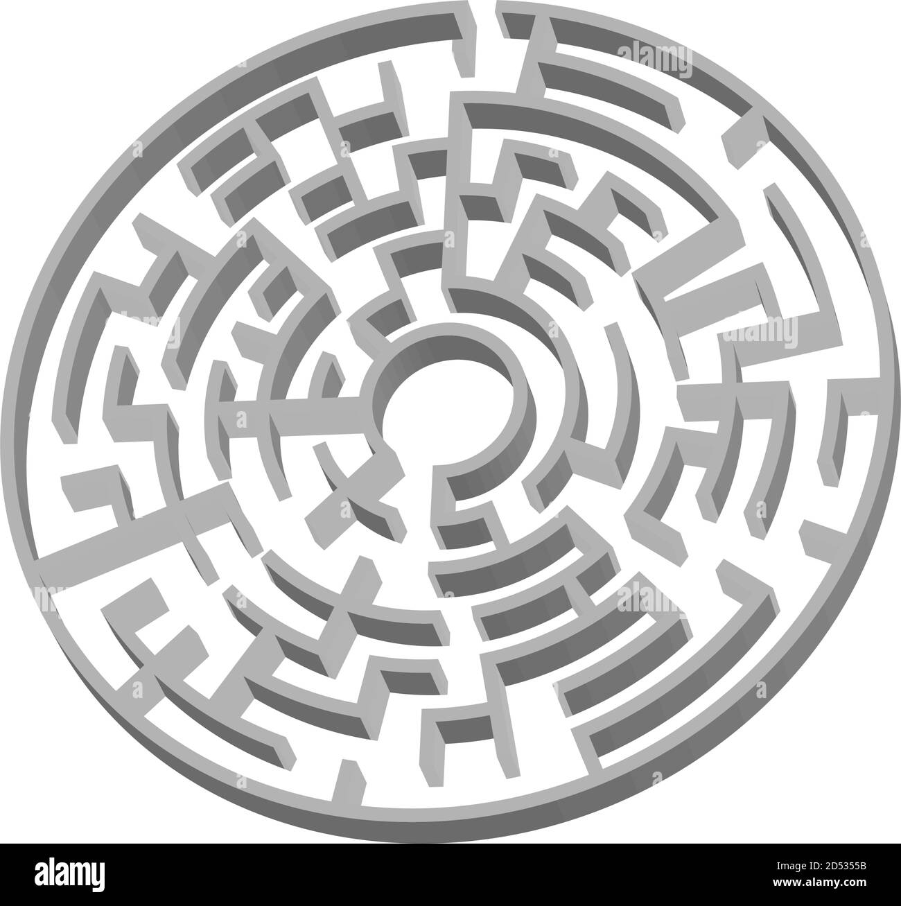 Solvable 3D maze, labyrinth, puzzle game vector illustration Stock ...