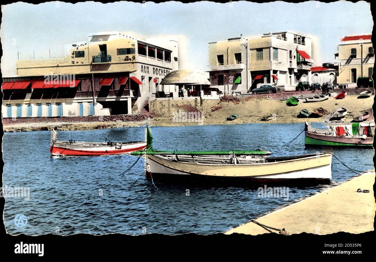 Mostaganem Oran Algerien, La Salamandre, Hafen, Ruderboote | usage worldwide Stock Photo