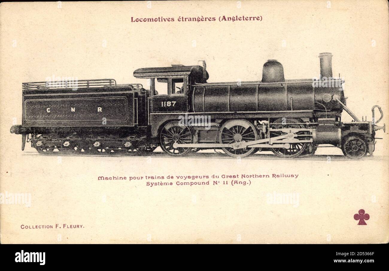 Locomotives étrangères d'Angleterre, Machine Compound, No 11 | usage worldwide Stock Photo