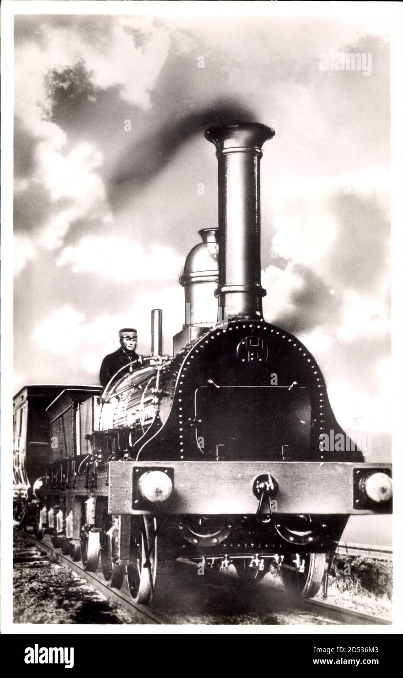 Dänische Eisenbahn, Dampflokomotive, Odin, Bygget 1846 | usage worldwide Stock Photo