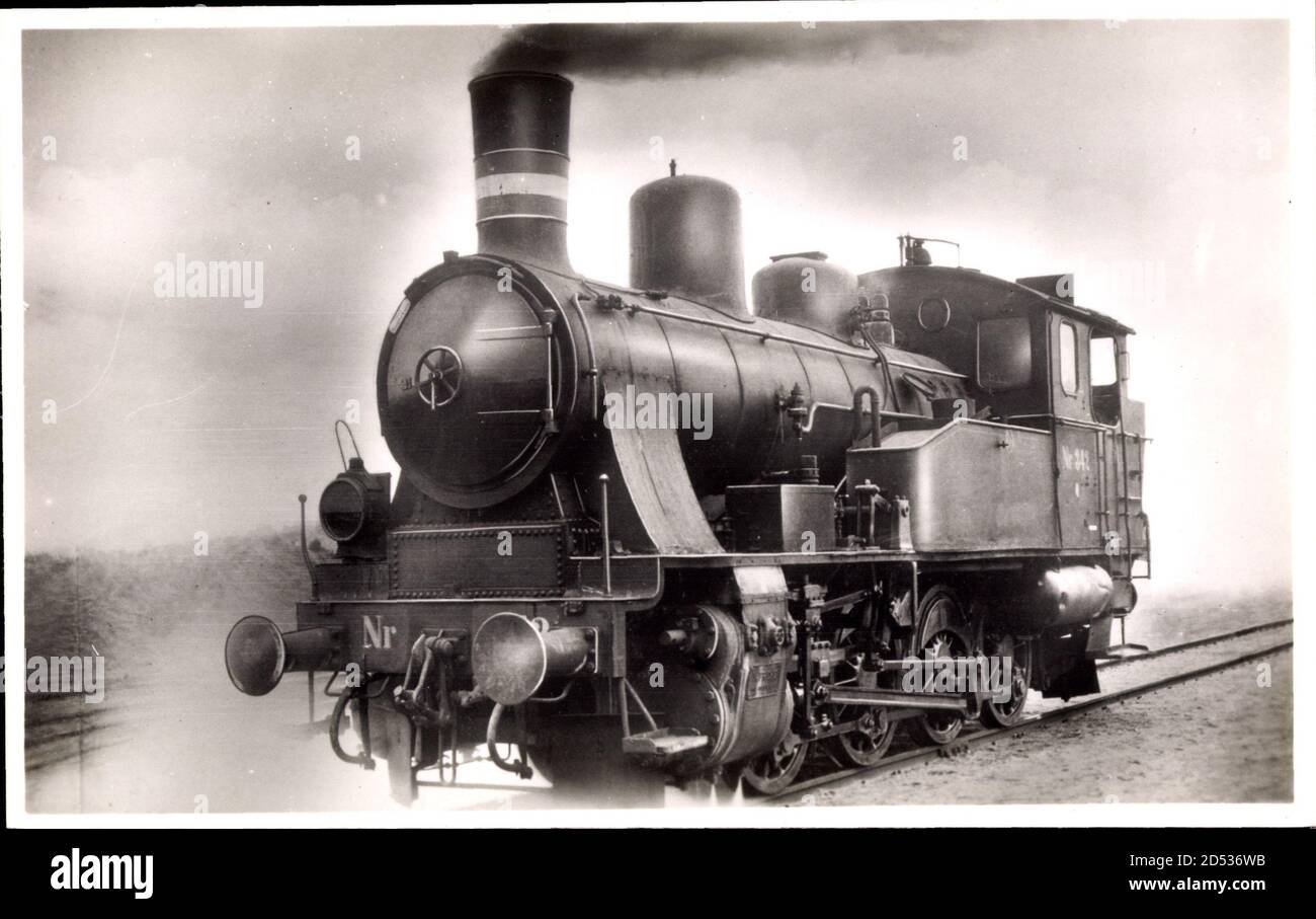 Dänische Eisenbahn, Dampflokomotive, Rangerlokomotiv Q, Bygget 1943 | usage worldwide Stock Photo