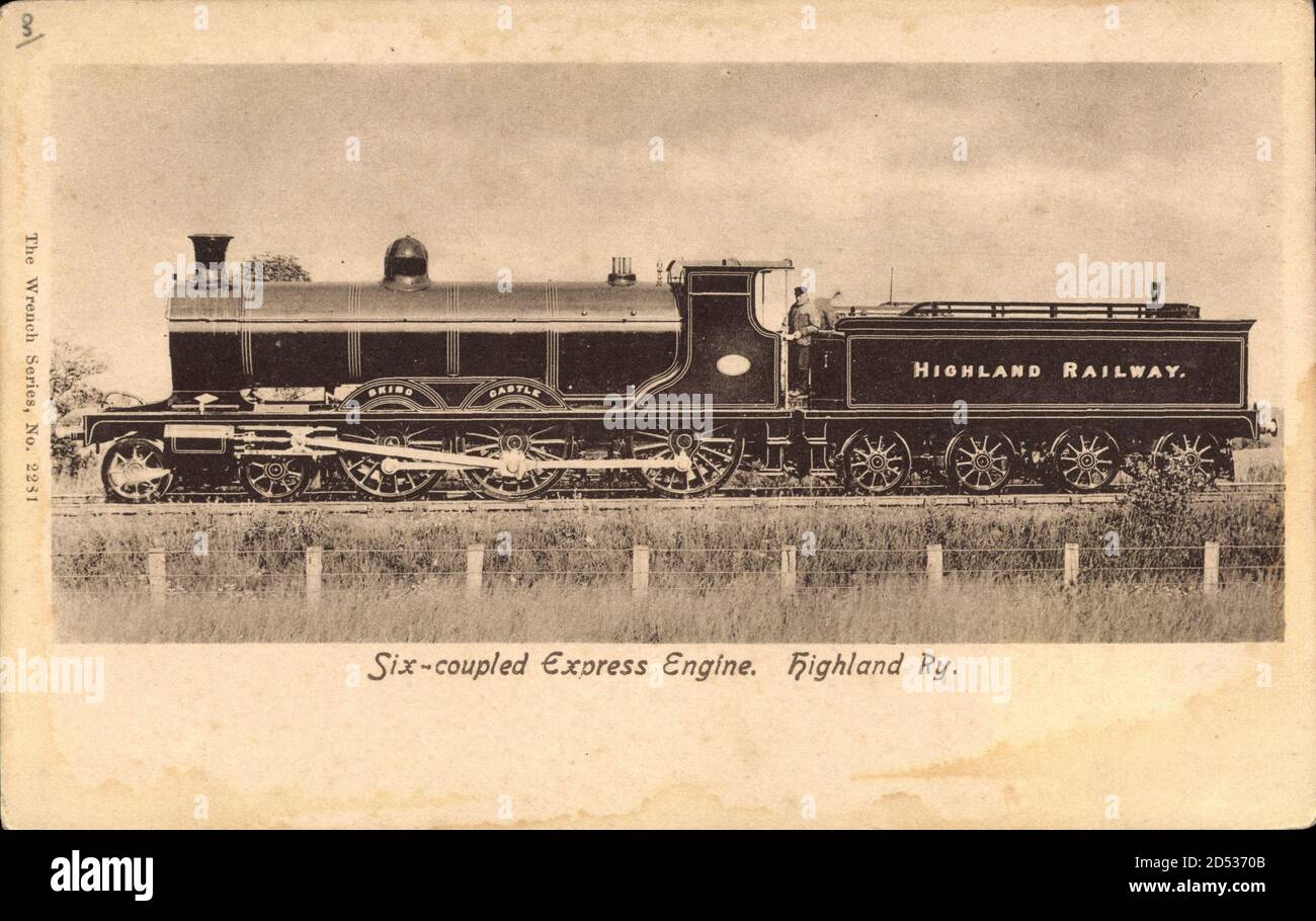 Britische Eisenbahn, Dampflokomotive, Highland Railway, Tender | usage worldwide Stock Photo