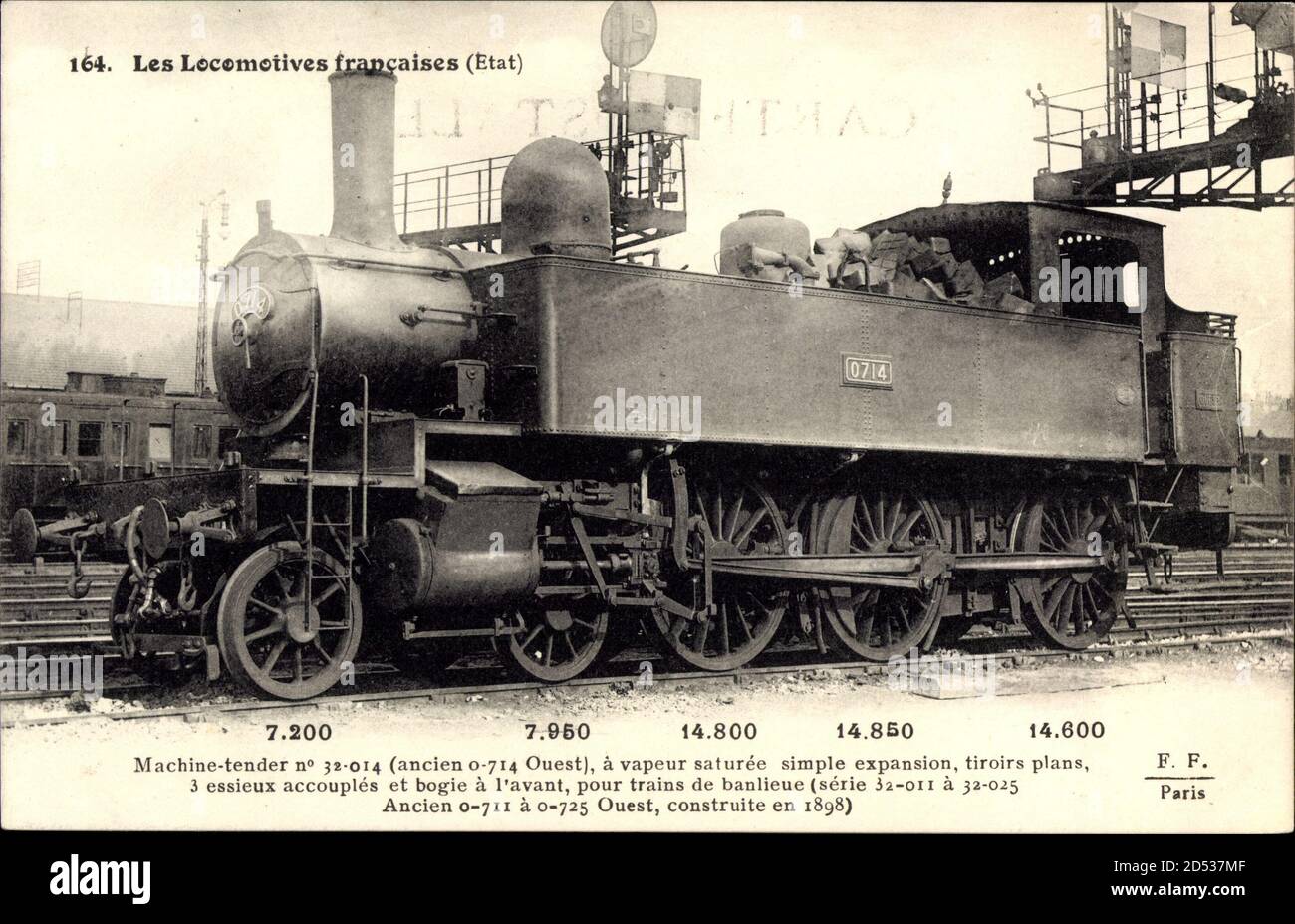 Französiche Eisenbahn, Chemin de Fer, Etat, Machine No