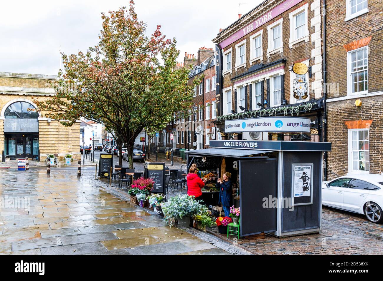 'Angelic Flowers', a flower seller on Islington High Street at The