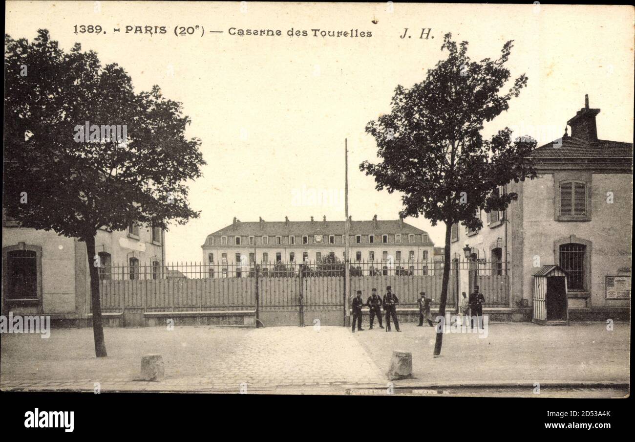 Paris 20e, Caserne des Tourelles, Kaserne, Einfahrtstor usage